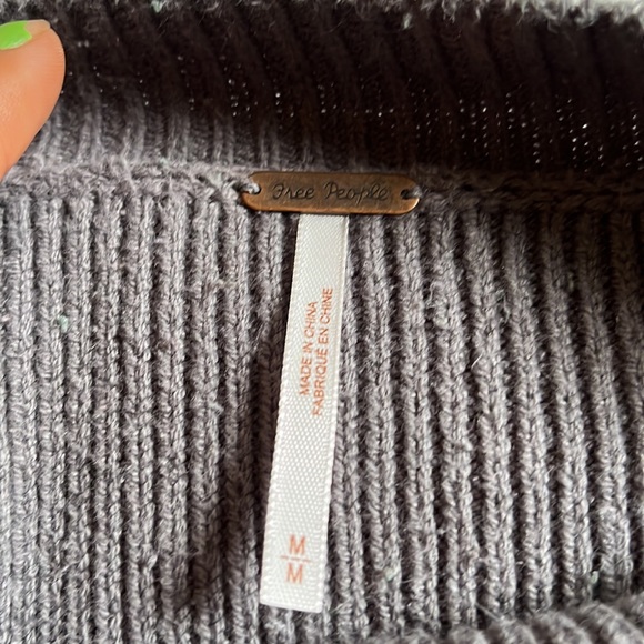 Grey Free people cropped sweater - Picture 2 of 2